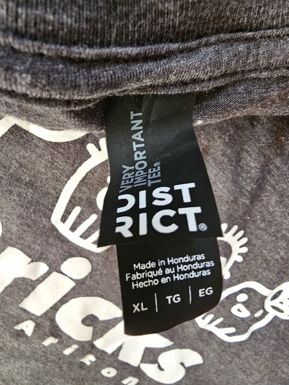 The Pricks Graphic Tee in Heather Charcoal - Picture 4 of 4
